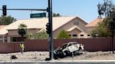 1 dead, 3 juveniles hospitalized after fiery crash on Cheyenne Avenue near 215