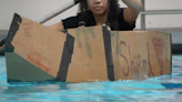 Danville students race on makeshift boats for class project