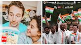 Taapsee Pannu REACTS as hubby Mathias Boe waves Indian flag at Paris Olympics 2024 | Hindi Movie News - Times of India