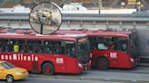 Susto por incendio cerca a estación de Transmilenio: milagro evitó una tragedia peor