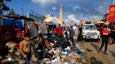 In Gaza, people resort to drinking salty water, garbage piles up