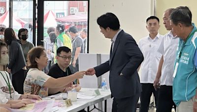 民進黨地方黨職選舉 賴清德返台南投票