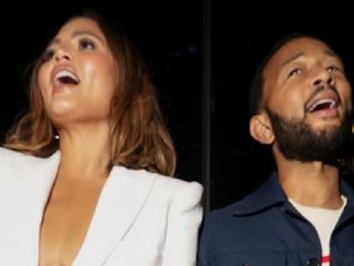 Chrissy Teigen and John Legend share laugh after photo-booth backlash