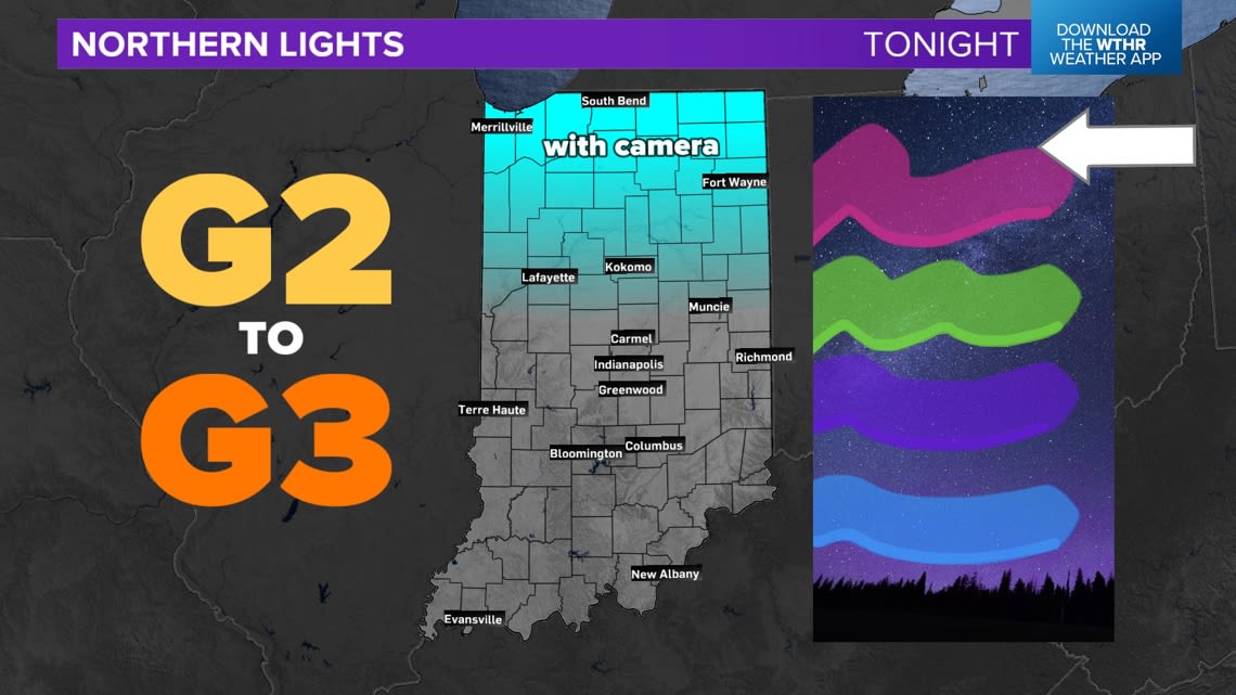 Will Indiana be able to see the northern lights Sunday night?