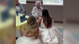 Great-Grandma Couldn't Make It To The Wedding, So Brides Brought The Wedding To Her!