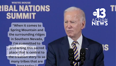 President Joe Biden pledges to designate Avi Kwa Ame national monument in Southern Nevada