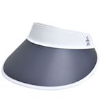 MUNSINGWEAR 優雅品牌企鵝刺繡LOGO運動型大帽緣遮陽帽(深藍/白色邊)