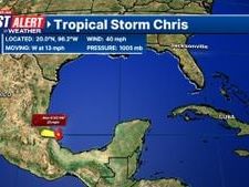 Tropical Storm Chris forms in the Gulf of Mexico