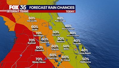 TIMELINE: Central Florida thunderstorms forecast for Tuesday afternoon, evening