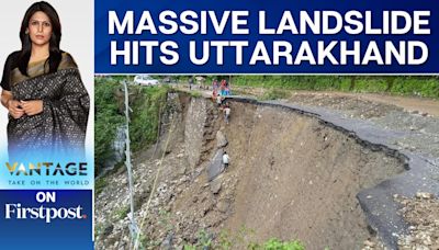 Watch: People Escape as Huge Landslide Blocks India's Badrinath Highway