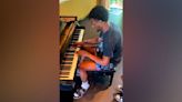 LeBron James compartió un video de su hijo Bronny tocando el piano después de sufrir un paro cardíaco