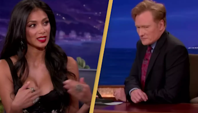 Nicole Scherzinger had perfect response after she awkwardly caught Conan O'Brien staring at her breasts