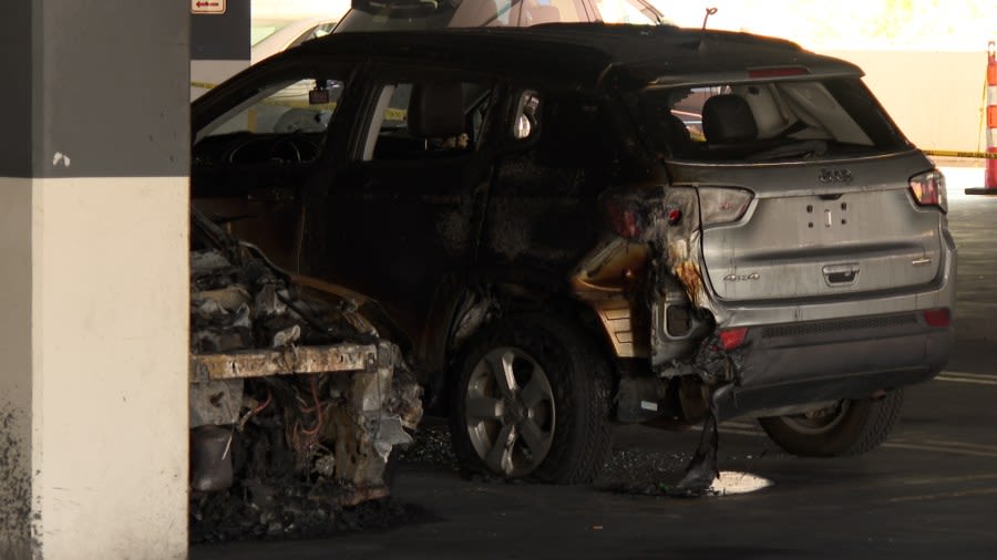 Multiple cars charred in Silver Spring parking garage fire