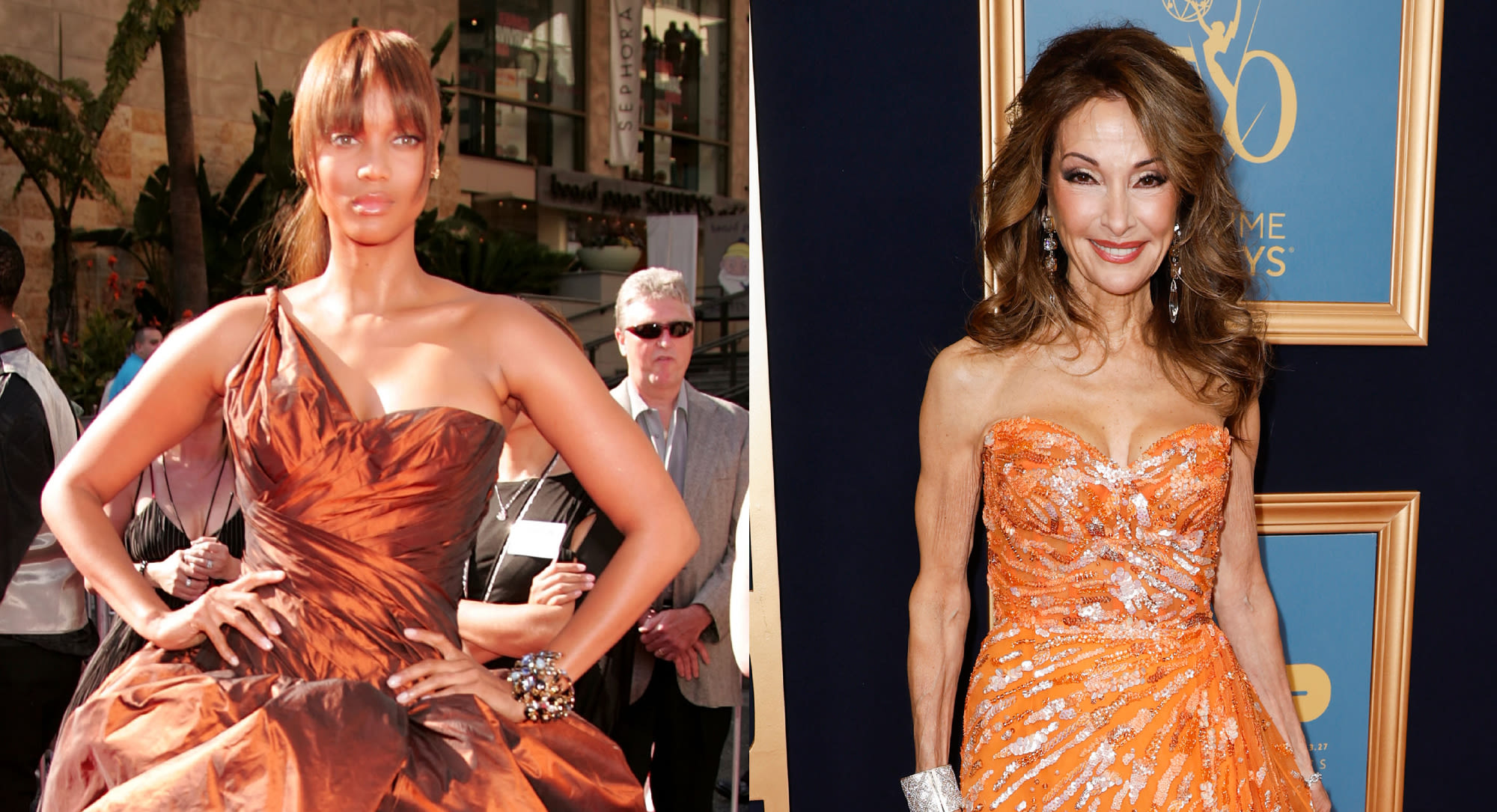 ...Dressed Stars in Daytime Emmys History: Oprah Went Sheer, Susan Lucci Sparkled, Tyra Banks Pumped Up the Volume and More...