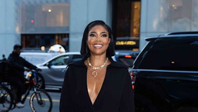 Gabrielle Union Wore a Belly Button-Grazing Neckline With Seriously Sexy Shoes