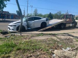 Hooning leads high-performance car to crash into RTA pole; 1 person injured