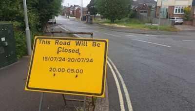 Overnight closure of busy route