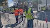 City crews put up safety barriers along Ocean Boulevard ahead of Memorial Day weekend