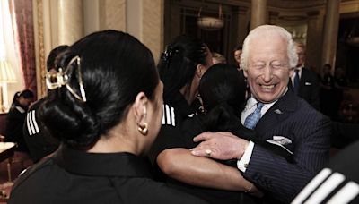 Beaming King Charles shares ‘healing hug’ with New Zealand rugby team