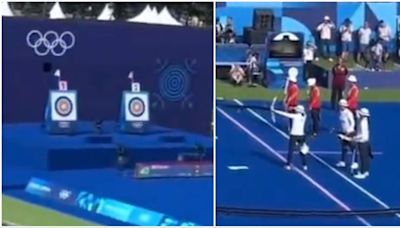 Fans blown away after realising how far away the archery targets are at the Olympics