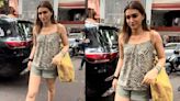 Kriti Sanon elevates her khaki green top and shorts look with high-end Chanel bag