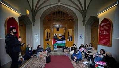 Pro-Palestine protestors stage sit-in at Queen’s University Belfast
