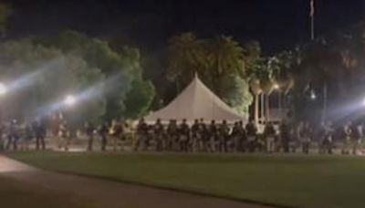 Police use tear gas to disperse protesters at University of Arizona Tucson