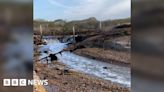 D-Day 80: Video shows Lepe Beach structures cut off by storm damage