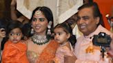 Mukesh Ambani Adores Isha Ambani's Children Aadiya Shakti and Krishna At Anant and Radhika's Mameru Ceremony | Photos - News18