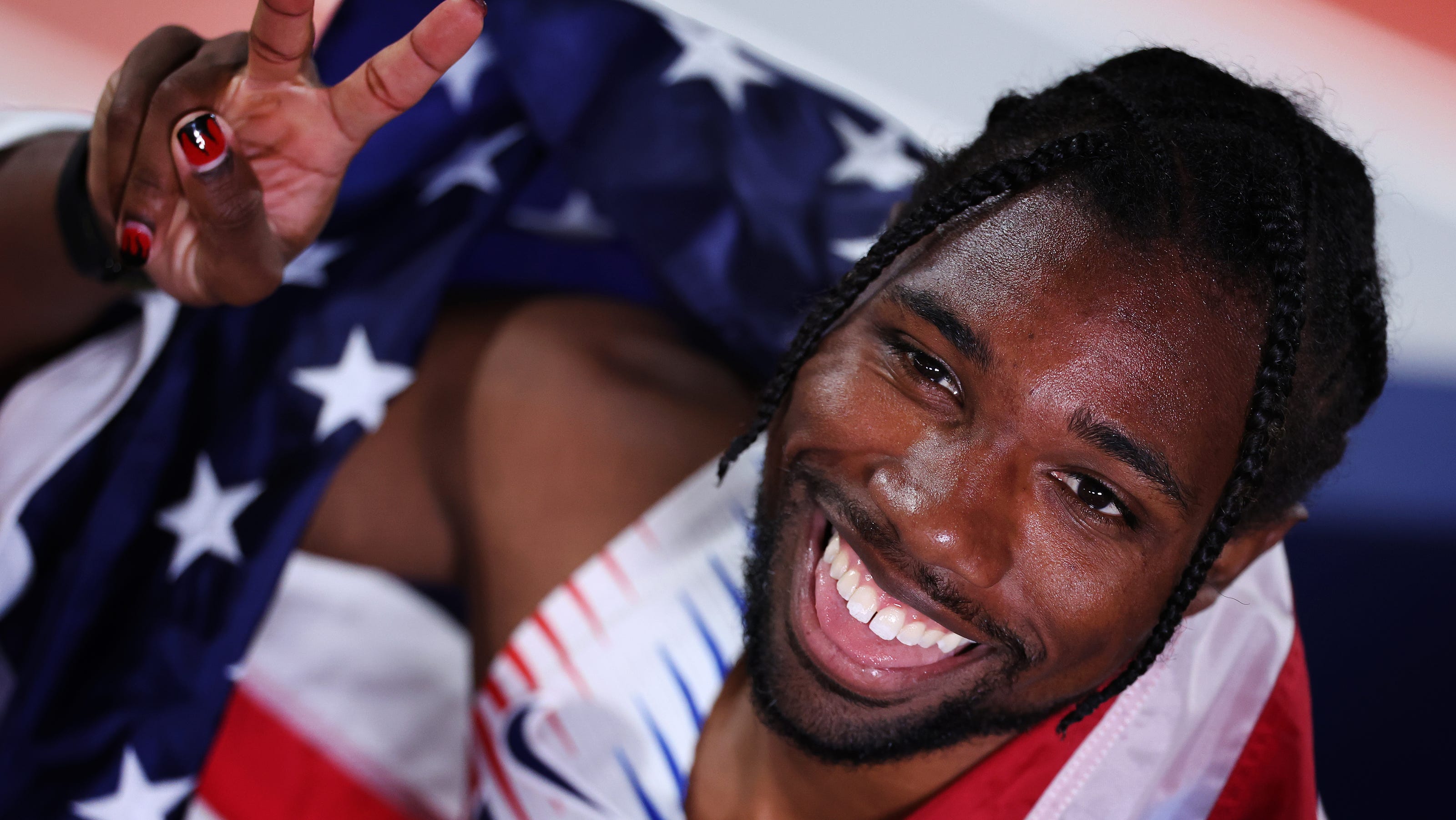 Noah Lyles wins opening round of men's 100m at US Olympic track and field trials