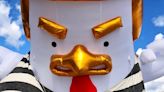 Anti-Trump chicken fails to float as ex-president’s supporters rally in San Francisco