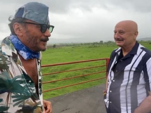 WATCH: Jackie Shroff shows friend Anupam Kher his home amid nature; recalls time living at Teen Batti chawl