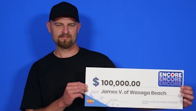 'Holy smokes,' Wasaga Beach entrepreneur wins $100,000 with lottery ticket