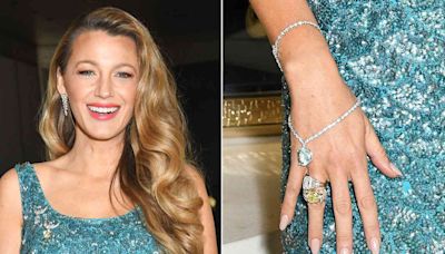 Blake Lively Dazzles in 50+ Carats of Tiffany & Co. Diamonds — Including a 12-Carat Necklace Worn on Her Hand!