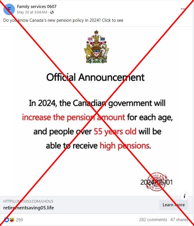 False retirement ads targeting Canadians spread on Facebook