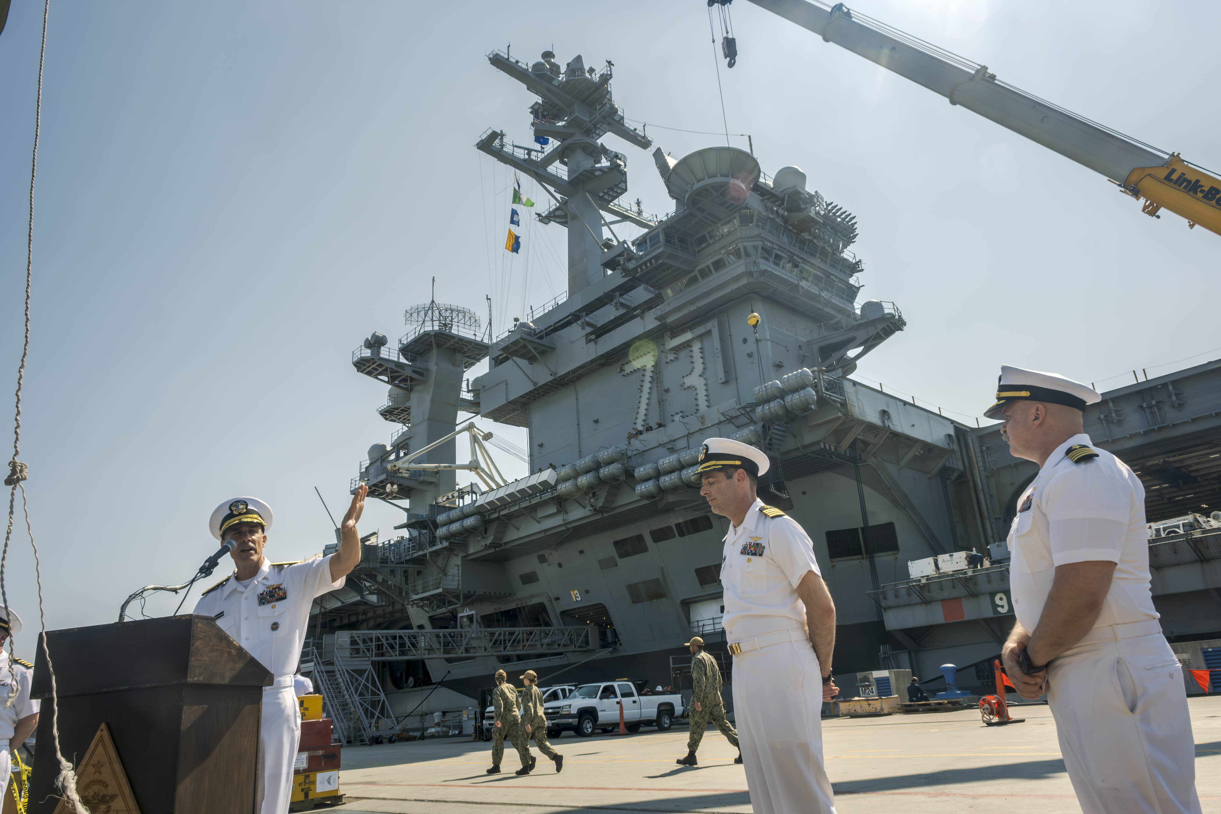 Two carriers conducting 'swap' operation in San Diego