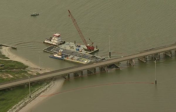 Pelican Island Bridge hit by barge near Galveston; company responds