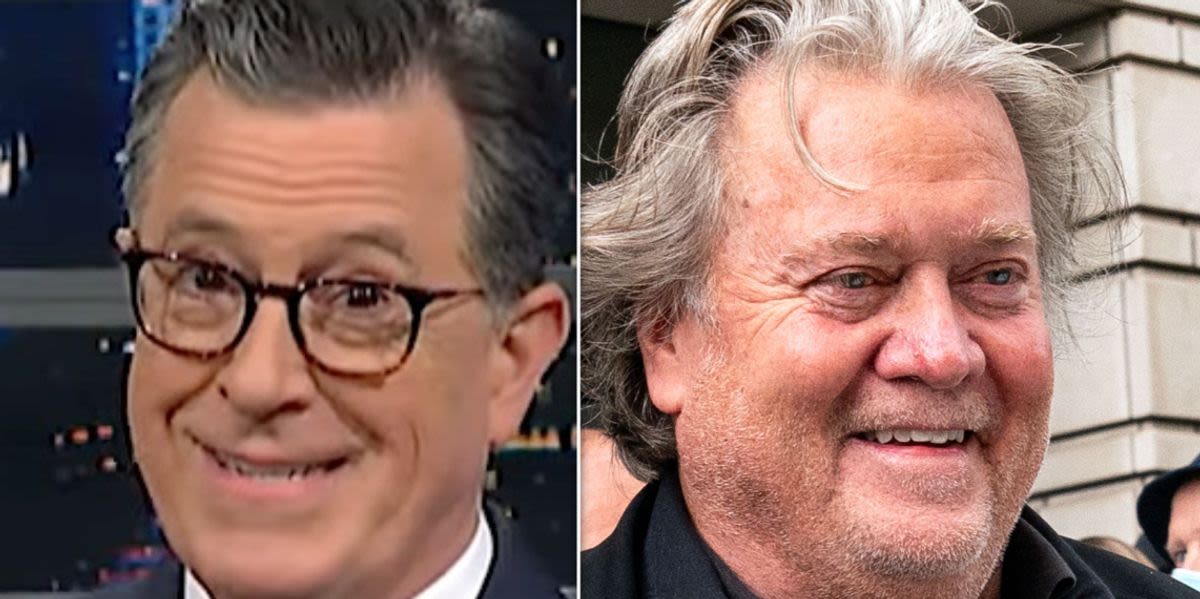 Stephen Colbert Gives Trump Pal Steve Bannon A Stinging Prison Sendoff