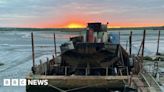 Maylandsea scrap boat fire tackled by crews