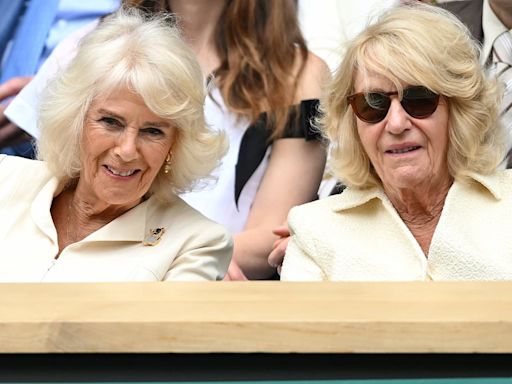 Queen Camilla is all smiles at Wimbledon with her little sister