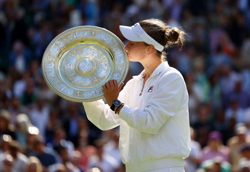 Tennis-Wimbledon triumph eclipses Krejcikova’s childhood dream to win French Open