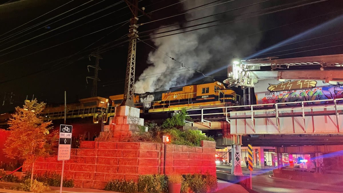 Train services restored after freight train catches fire in Stamford