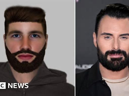 Rylan Clark reacts after he is compared to e-fit