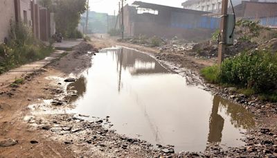 Roads in a shambles in Panipat’s industrial areas