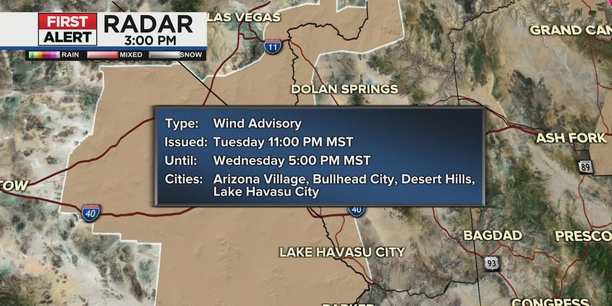 More wind advisories for northern Arizona as breezy conditions remain for Phoenix area