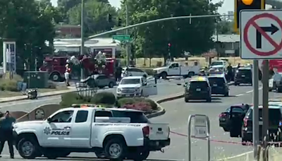 Vacaville intersection closed after major crash involving police motorcycle
