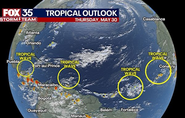 4 tropical waves form before 2024 Atlantic hurricane season begins: Could they affect Florida?