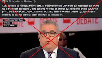 David Chalian de CNN no hizo comentarios sobre el género Michelle Obama, es un montaje