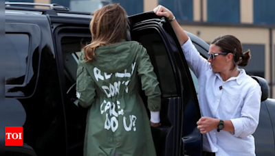 Melania Trump claims 2018 "I don’t care" jacket was directed at media, not linked to migrants - Times of India