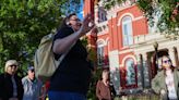 Crown Point Community Library taking knowledge to the streets, leading tours around courthouse square and city